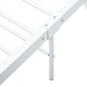 Cadru de pat, alb, 100 x 200 cm, metal - Img 7