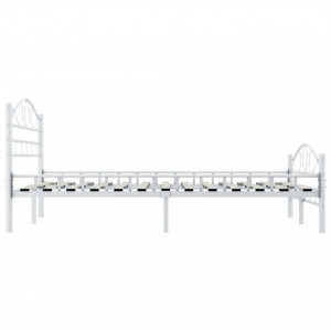 Cadru de pat, alb, 120 x 200 cm, metal - Img 4