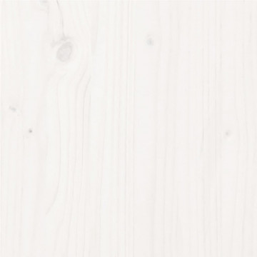 Cadru de pat, alb, 140x200 cm, lemn masiv de pin - Img 6