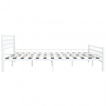 Cadru de pat, alb, 180 x 200 cm, metal - Img 5