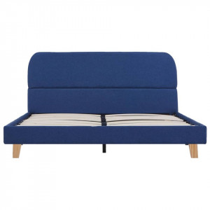 Cadru de pat, albastru, 140 x 200 cm, material textil - Img 3