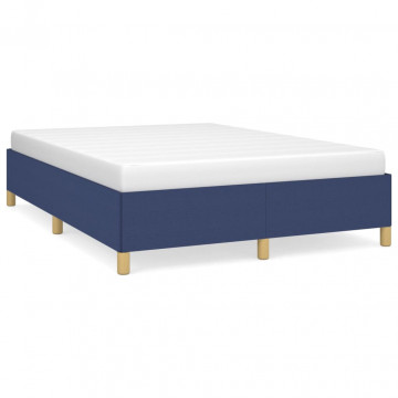 Cadru de pat, albastru, 140x190 cm, material textil - Img 2