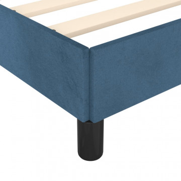 Cadru de pat, albastru închis, 120x190 cm, material textil - Img 6