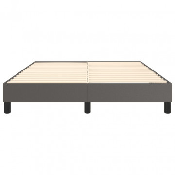 Cadru de pat box spring, gri, 140x200 cm, piele ecologică - Img 8