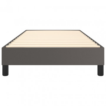 Cadru de pat box spring, gri, 90x200 cm, piele ecologică - Img 8