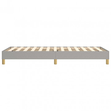 Cadru de pat box spring, gri deschis, 100x200 cm, textil - Img 5