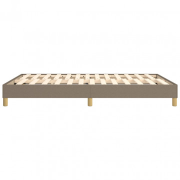 Cadru de pat box spring, gri taupe, 140x200 cm, textil - Img 5