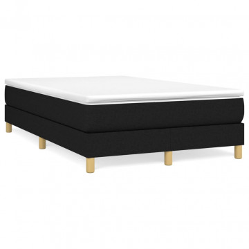 Cadru de pat box spring, negru, 120x200 cm, textil - Img 2