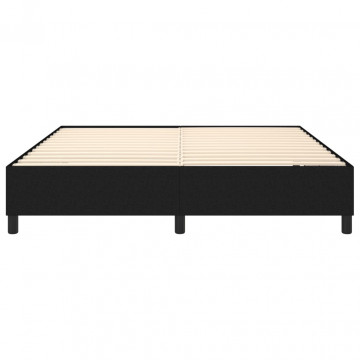 Cadru de pat box spring, negru, 160x200 cm, textil - Img 8