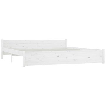 Cadru de pat cu sertare Super King, alb, 180x200 cm - Img 8
