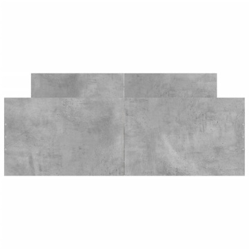 Cadru de pat cu tăblie la cap/picioare, gri beton, 120x190 cm - Img 4