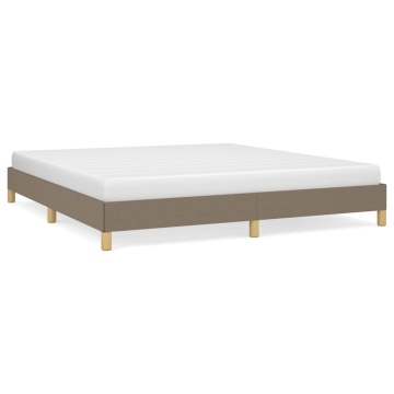 Cadru de pat fără saltea, gri taupe, 180x200 cm, textil - Img 2