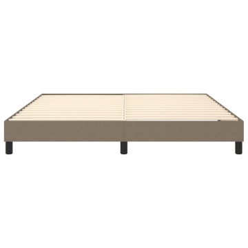 Cadru de pat fără saltea, gri taupe, 180x200 cm, textil - Img 8