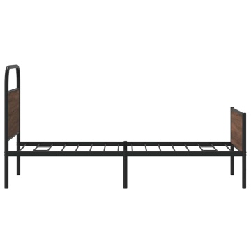 Cadru de pat fără saltea stejar maro 90x200 cm Lemn prelucrat - Img 5