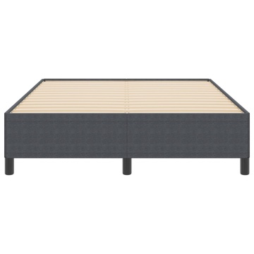 Cadru de pat Gri închis 160x200 cm din material corduroy - Img 4