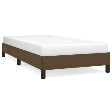 Cadru de pat, maro închis, 90x190 cm, material textil - Img 2