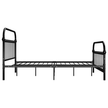 Cadru de pat, negru, 120 x 200 cm, metal - Img 4