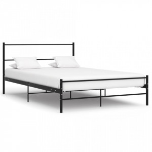 Cadru de pat, negru, 120 x 200 cm, metal - Img 1