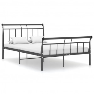 Cadru de pat, negru, 120x200 cm, metal - Img 1