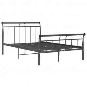 Cadru de pat, negru, 120x200 cm, metal - Img 2