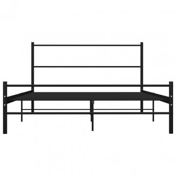 Cadru de pat, negru, 140 x 200 cm, metal - Img 3