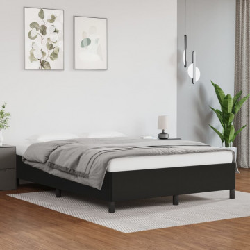 Cadru de pat, negru, 140x190 cm, piele ecologică - Img 1