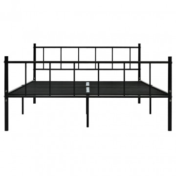 Cadru de pat, negru, 180 x 200 cm, metal - Img 3