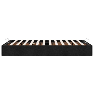 Cadru de pat otoman fără saltea Negru 120x200 cm țesătură - Img 5