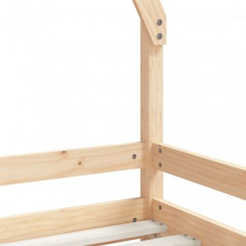 Cadru de pat pentru copii, 80x200 cm, lemn masiv de pin - Img 6