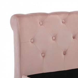Cadru de pat, roz, 180 x 200 cm, catifea - Img 7