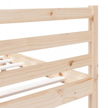 Cadru de pat Small Double 4FT, 120x190 cm, lemn masiv - Img 5
