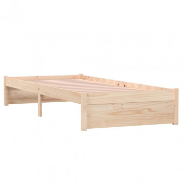 Cadru de pat Small Single 2FT6, 75x190 cm, lemn masiv - Img 3