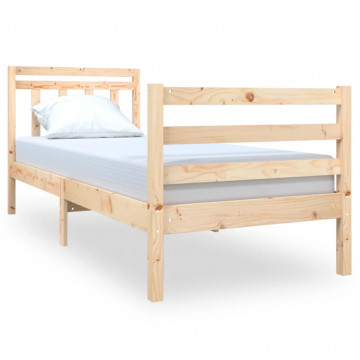 Cadru de pat Small Single 2FT6, 75x190 cm, lemn masiv - Img 2