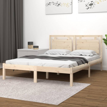 Cadru de pat Super King, 180x200 cm, lemn masiv - Img 1