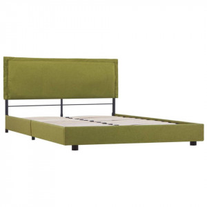 Cadru de pat, verde, 140 x 200 cm, material textil - Img 4