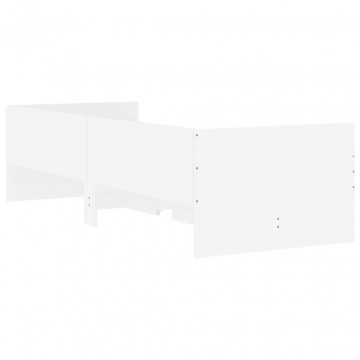 Cadru pat cu sertare, alb, 75x190 cm, mic single - Img 7