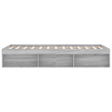 Cadru pat, gri sonoma, 180x200 cm, Super King Size - Img 6