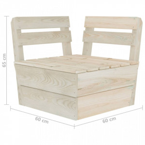 Canapea colțar modulară din paleți, lemn de molid tratat - Img 5