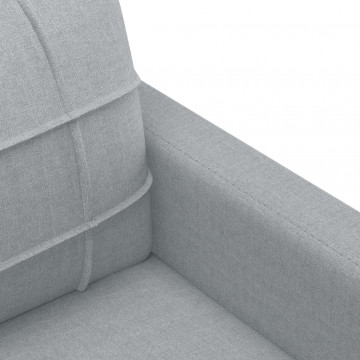 Canapea cu 2 locuri, gri deschis, 140 cm, material textil - Img 5