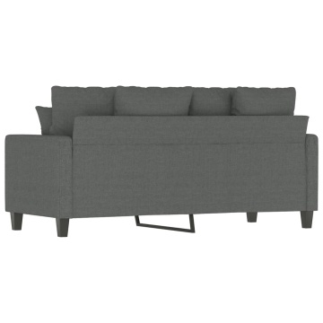 Canapea cu 2 locuri, gri închis, 140 cm, material textil - Img 8