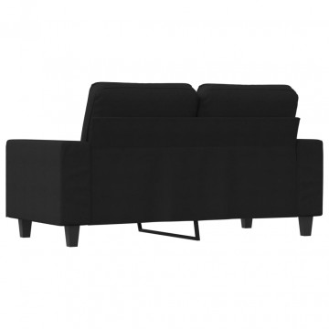 Canapea cu 2 locuri, negru, 120 cm, material textil - Img 8