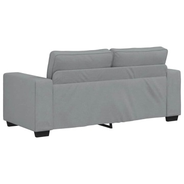 Canapea cu 2 locuri, țesătură gri deschis, 140 cm - Img 5