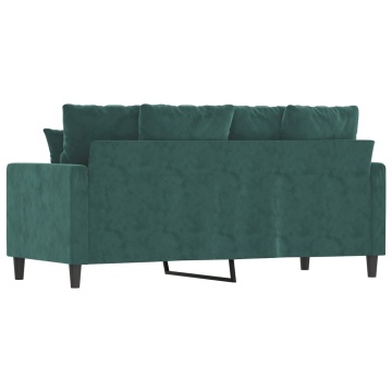 Canapea cu 2 locuri, verde închis, 140 cm, catifea - Img 8