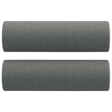 Canapea cu 3 locuri cu pernuțe, gri închis, 180 cm, textil - Img 8