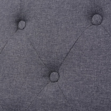 Canapea cu 3 locuri, material textil, gri - Img 5