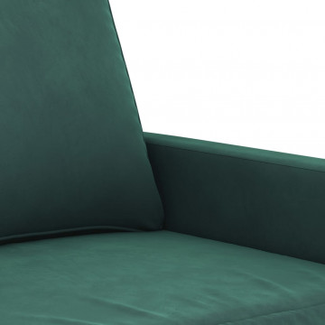 Canapea cu 3 locuri, verde închis, 180 cm, catifea - Img 5