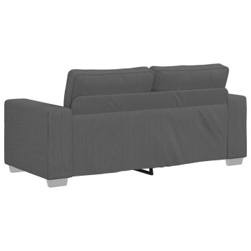 Canapea de tip lovesea gri închis 140 cm țesătură velur - Img 5