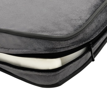 Canapea pentru câini, gri, 81x43x31 cm, pluș & piele ecologică - Img 6
