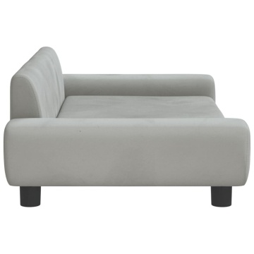 Canapea pentru copii, gri deschis, 100x54x33 cm, catifea - Img 4