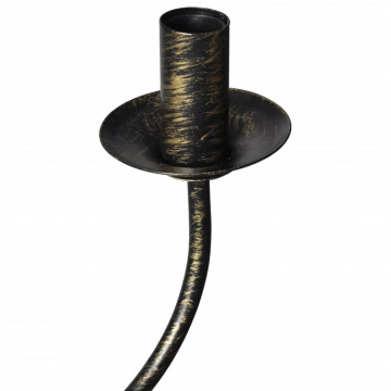 Candelabru Negru de metal în stil antichizat, 8 x becuri E14 - Img 6